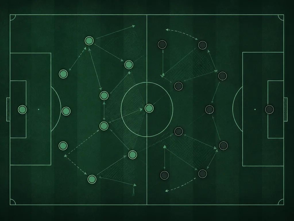 Fotbollsplan i kvällsljus inför en match i Superettan