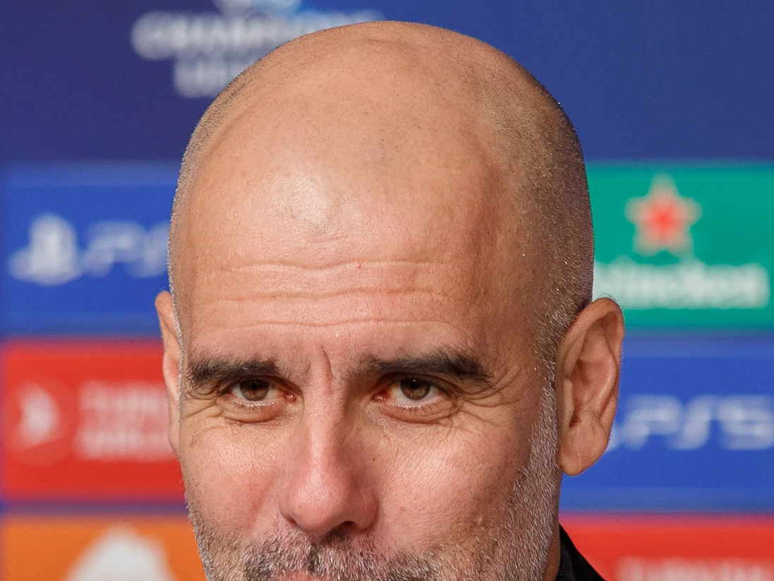 Pep Guardiola på sidlinjen under en Champions League-match